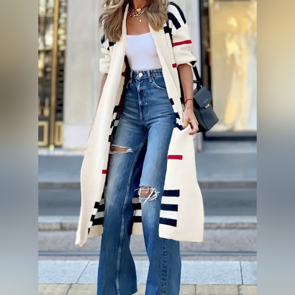 Oversize long sleeve cardigan